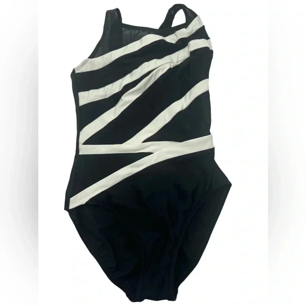 Miraclesuit Colorblock Somerpointe  One Piece Swimsuit Size 8 B2097
